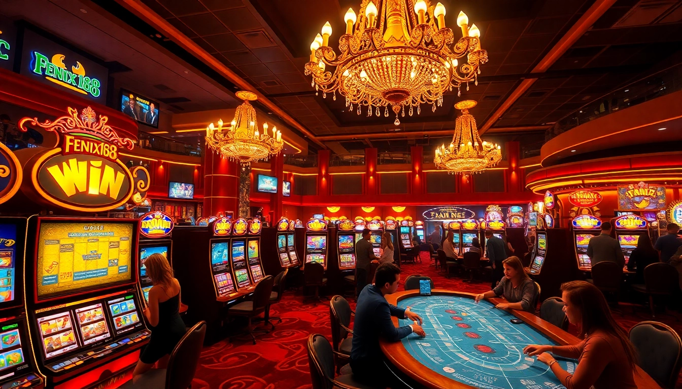 Experience the vibrant energy of Fenix168’s casino floor, with lively gaming and thrilling excitement.