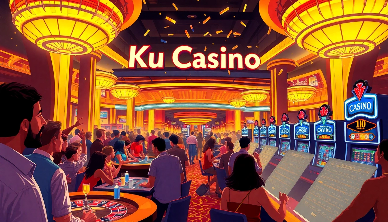 Experience thrilling action at Ku Casino with lively games and a vibrant crowd celebrating wins together.