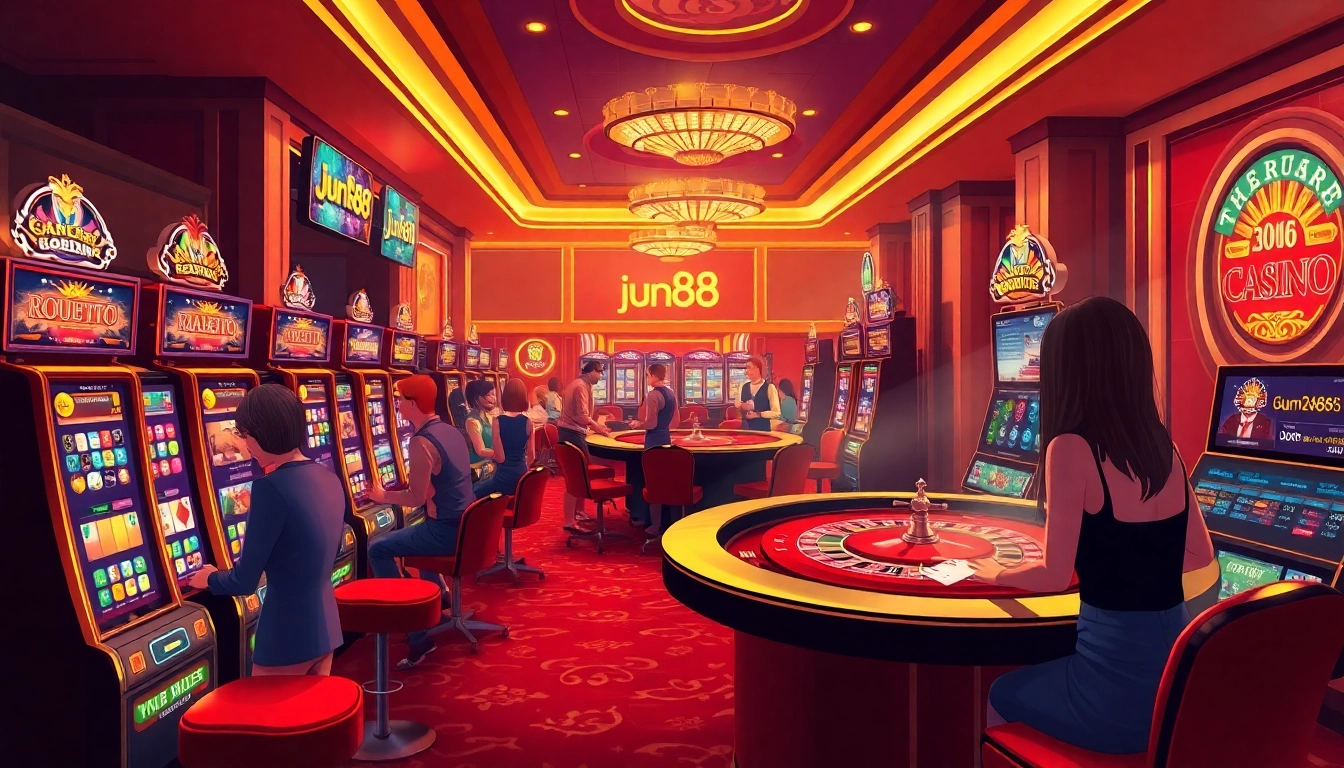 Experience the vibrant gaming atmosphere at jun88 with exciting table games.