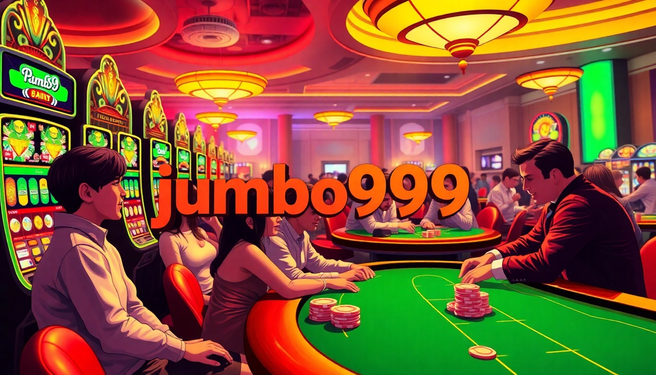 Experience the thrill at jumbo99's vibrant casino with engaging players.