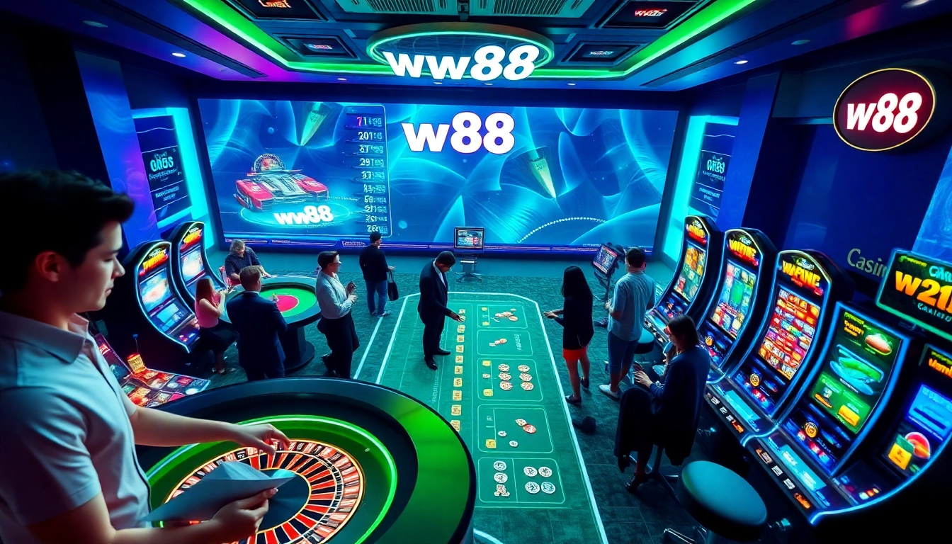 Experience thrilling online gaming at ww88 with vibrant neon atmosphere.