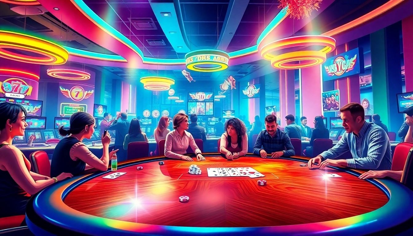 Experience the thrill of play at ausvegas.xyz's vibrant online casino with exciting games and neon lights.