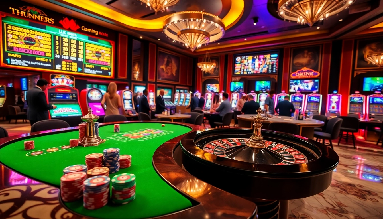 Experience the thrill of casino gaming at https://98winning.com/ with vibrant roulette tables and colorful poker chips.