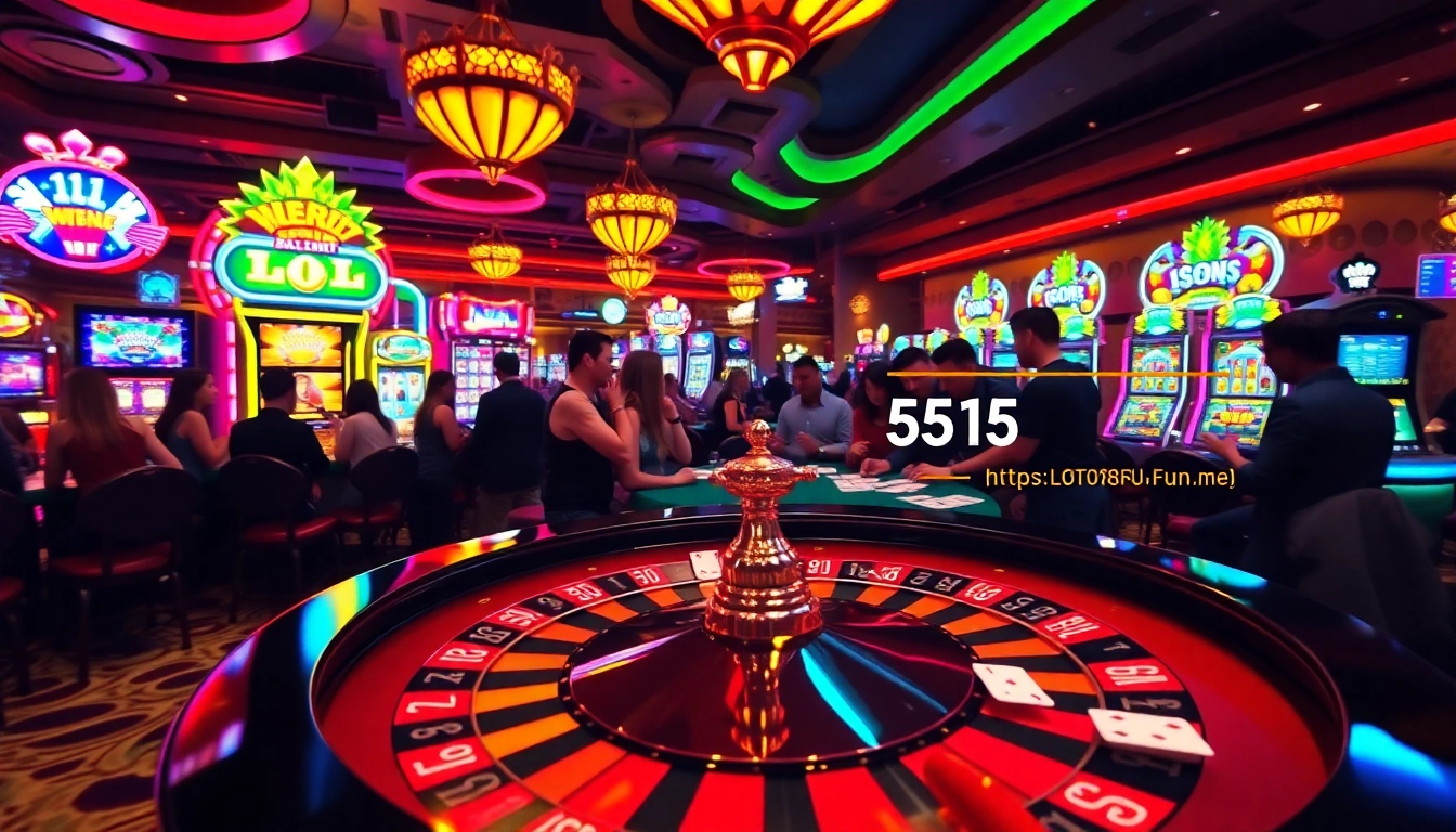 Exciting casino scene at https://loto188fun.me/ showcasing roulette thrills and lively players.