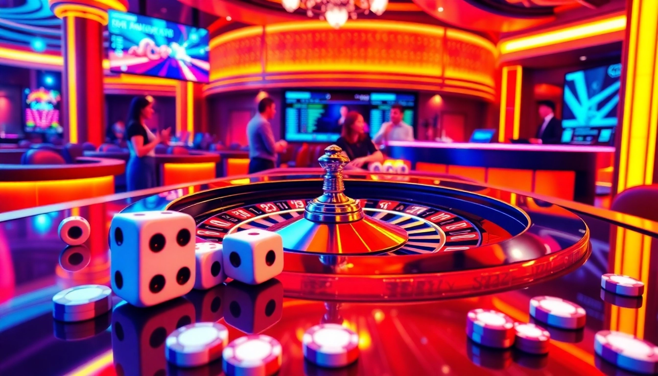 Exciting gambling scene showcasing live betting and casino action at https://shbet.cruises/ with roulette and energetic players.