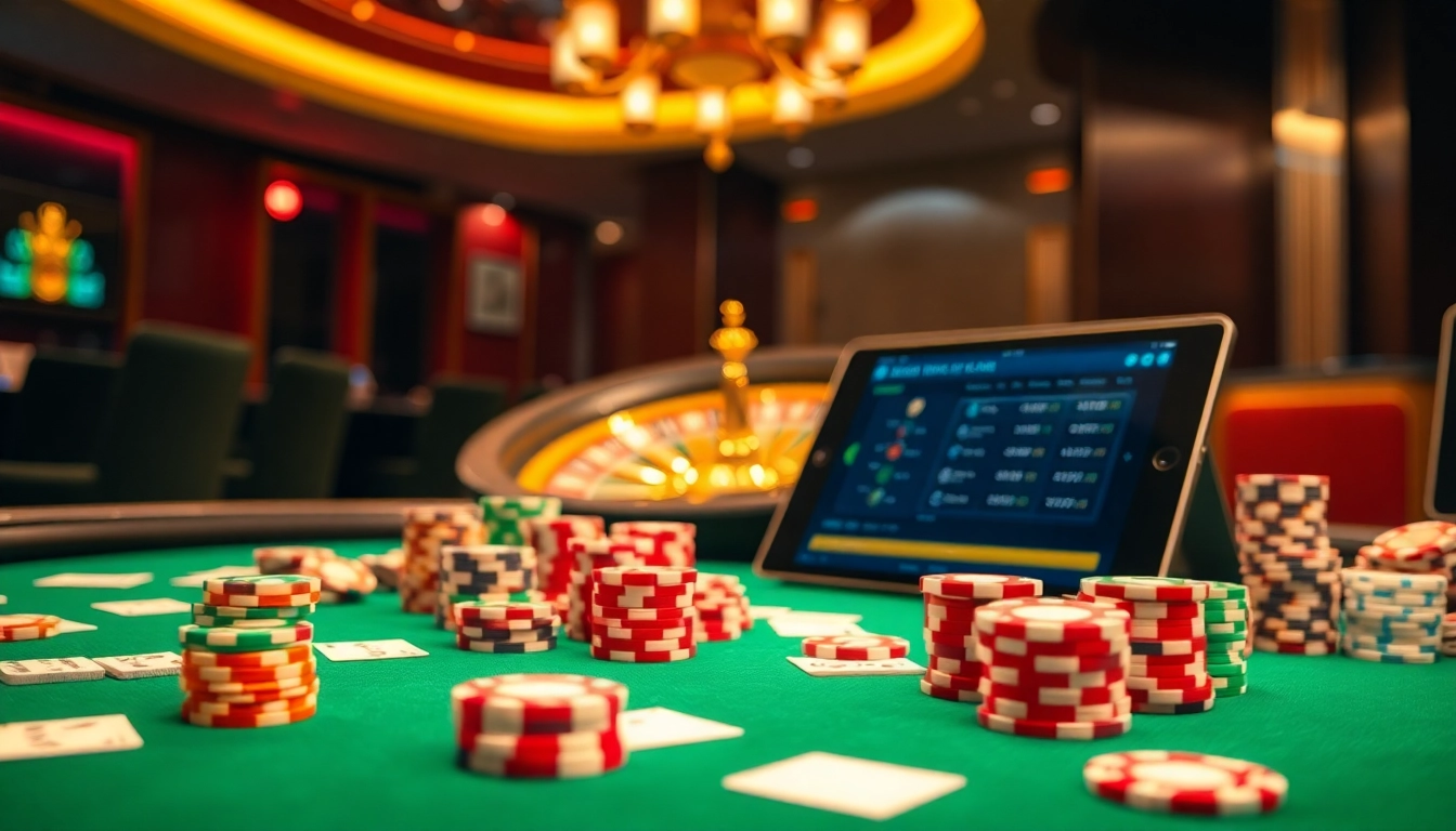 Link ww88 showcases an exciting online poker table setup with vibrant chips and cards.