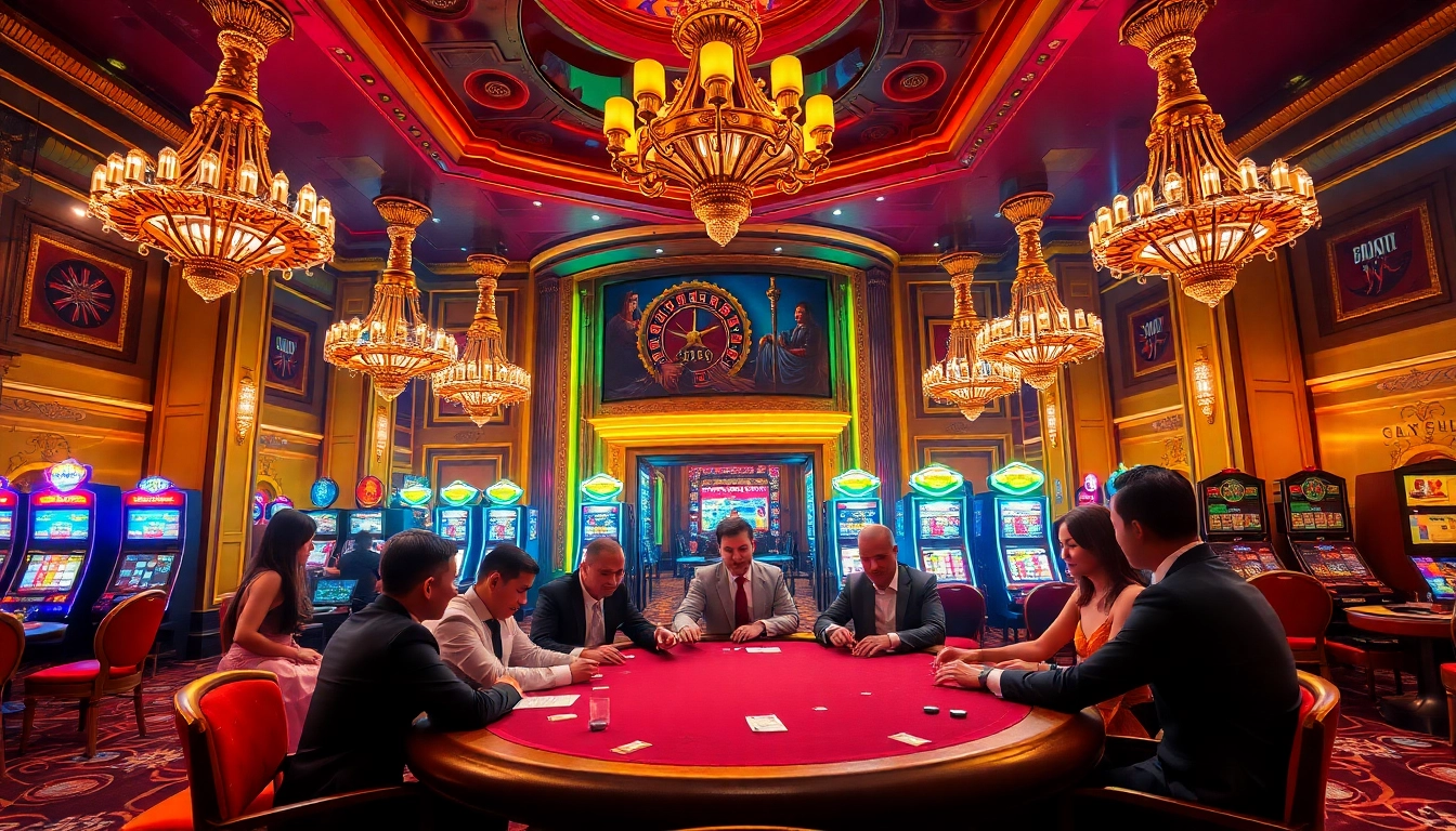 Experience the thrill at https://abc88taxi.com with exciting games like poker and roulette in a vibrant casino setting.