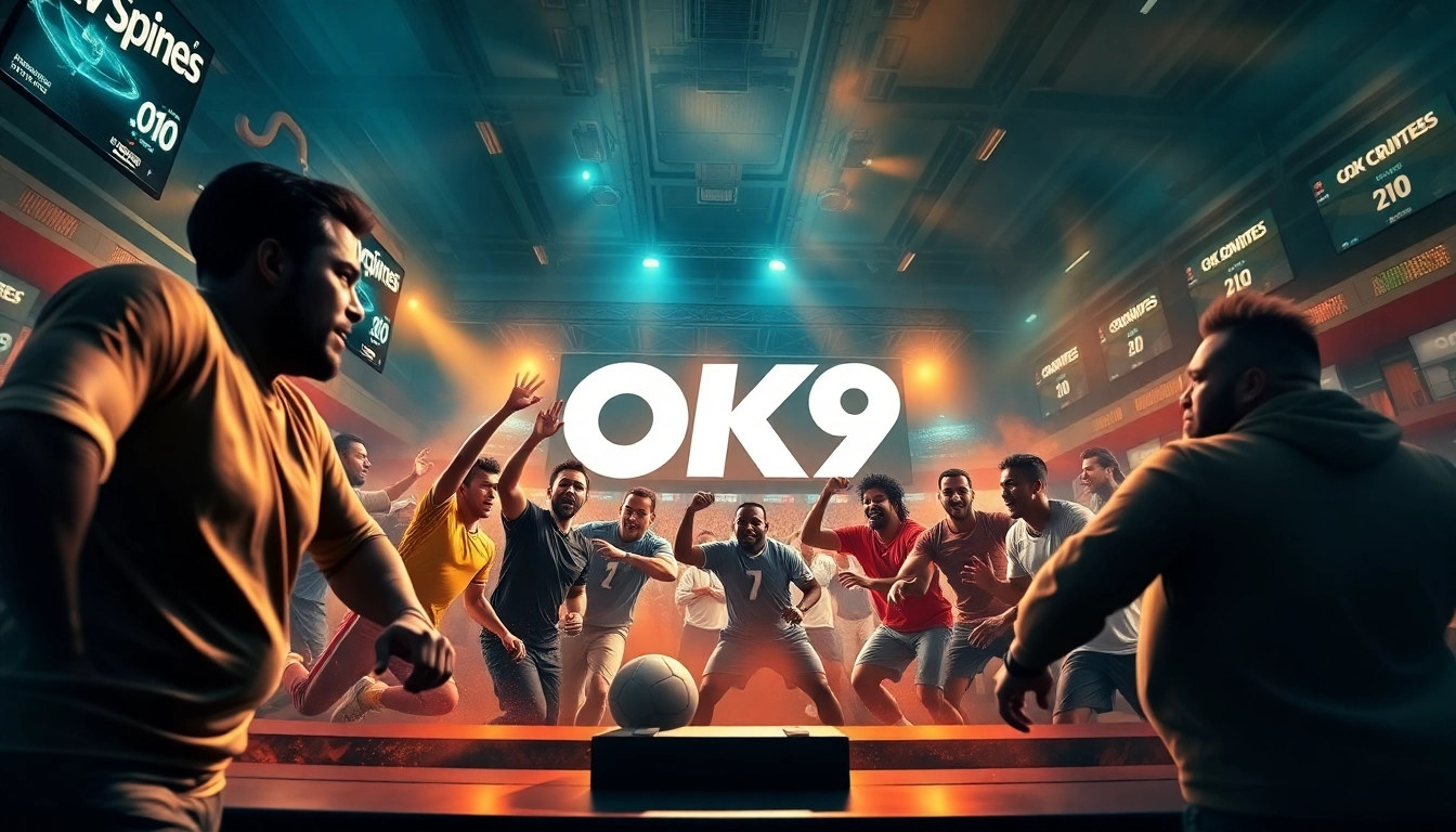 Experience LINK OK9 with a thrilling sports betting scene featuring athletes in action.